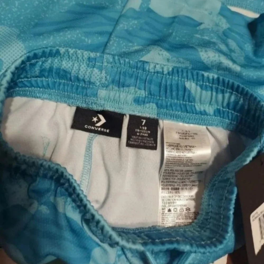 Converse Boys Chuck Mesh Shorts Cyan Blue SZ. 6 OR 7 BNWT SO